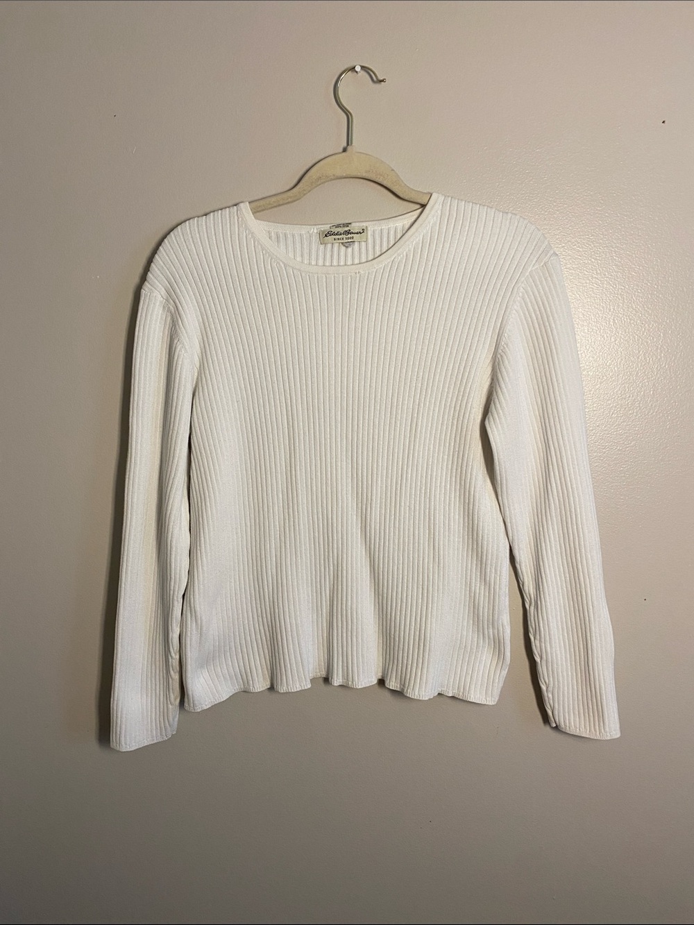 Eddie Bauer XL White Cotton sweater